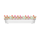 Kvetináč s petúniami 80 cm biely